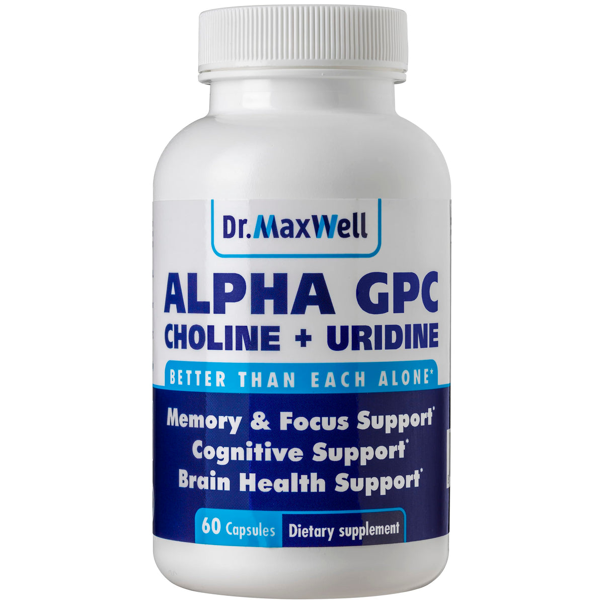 Dr. Maxwell Alpha GPC 600mg + Uridine Choline Enhancer - 60 Capsules