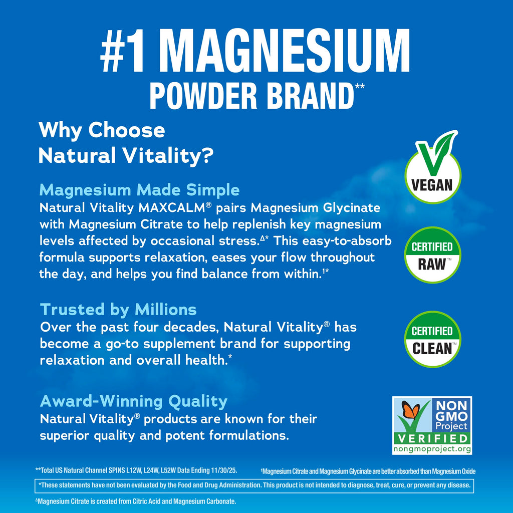 Natural Vitality Calm Magnesium Supplement Powder - 16 oz - image 6