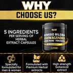 NUQIIT Ashwagandha Capsules with Fenugreek & Ginkgo - 90 Capsules - image 5