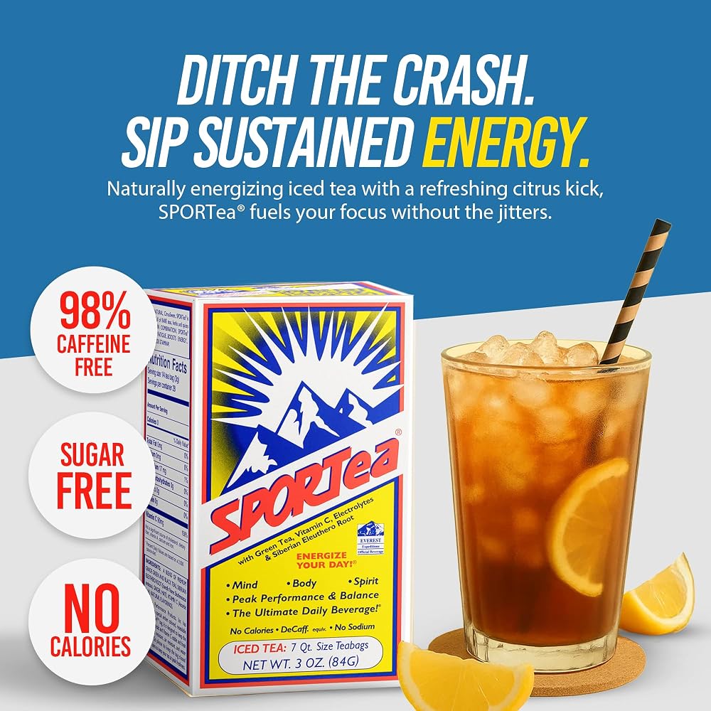 SPORTea Iced Natural Decaf Energy Drink Tea Bags - 7 Count - image 2