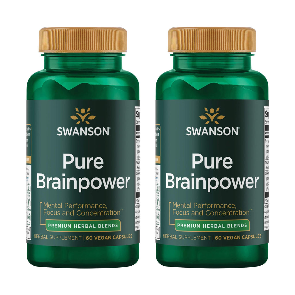 Swanson Pure Brainpower Brain Health Supplement - 120 Vegetarian Capsules