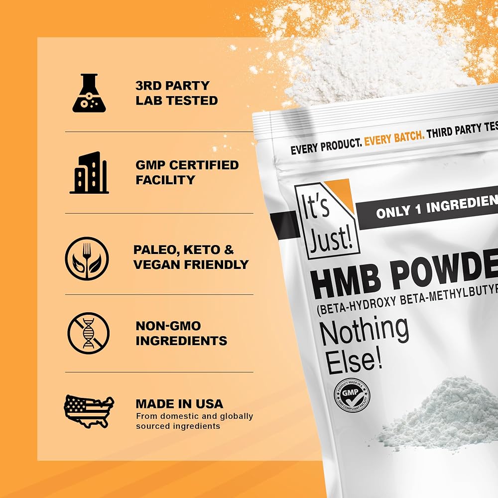 It's Just! HMB Powder Beta-Hydroxy Beta-Methylbutyrate - 250g - image 6