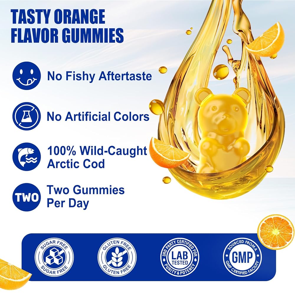 Nextdia Cod Liver Oil 1000mg Gummies with Vitamin A & D3 - 120 Count - image 6