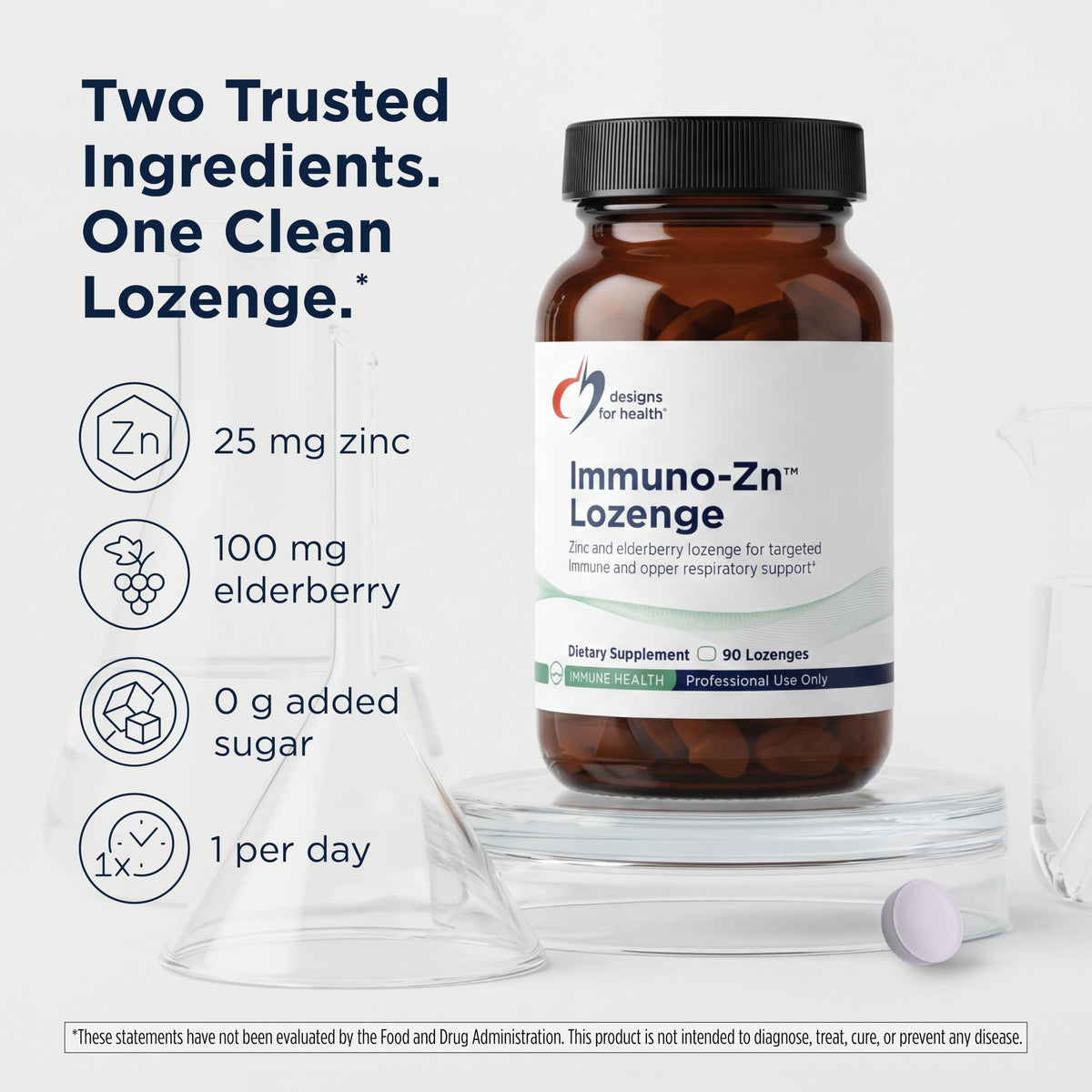 Designs for Health Immuno-Zn Lozenge Immune Support - 90 Lozenges - image 4