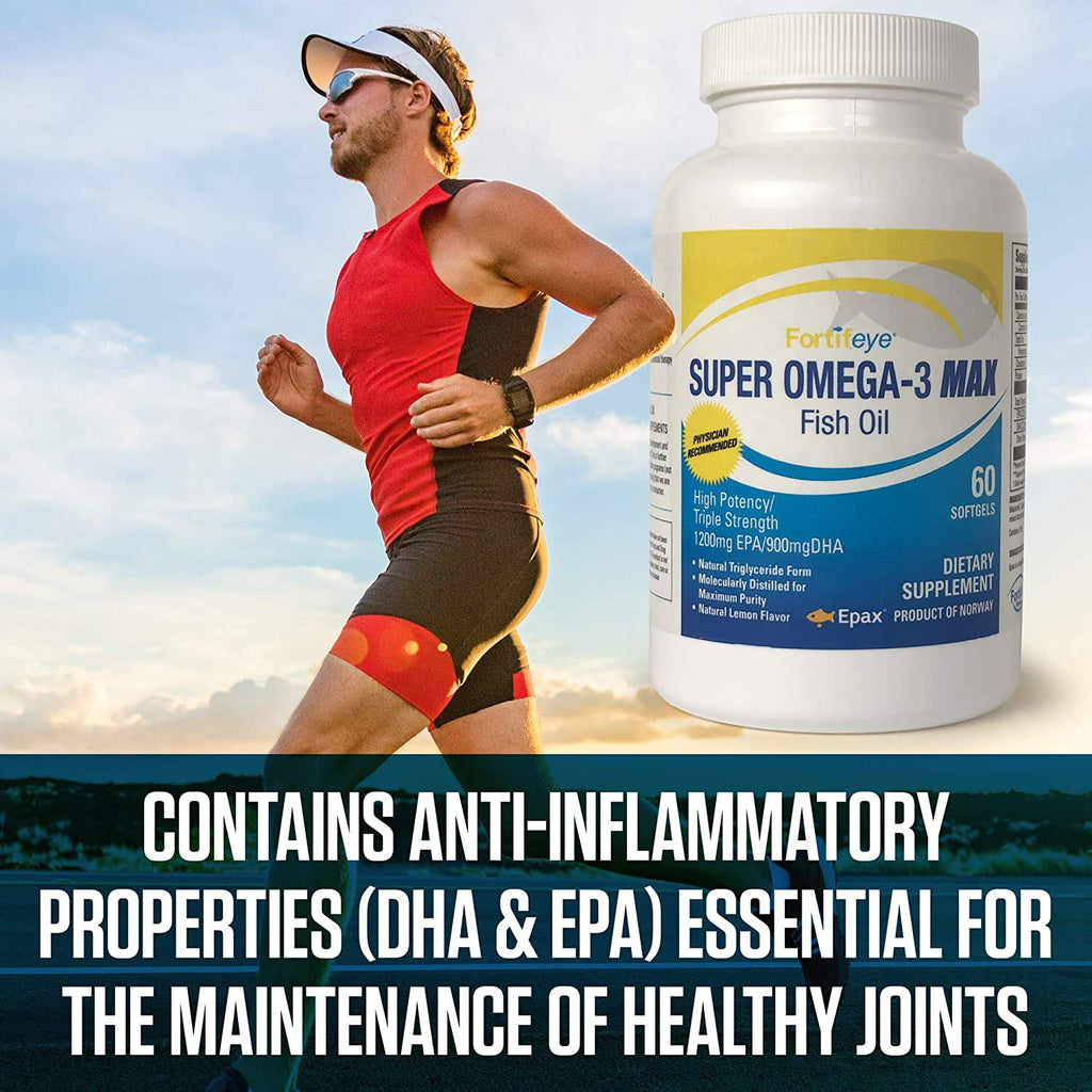 Fortifeye Vitamins Super Max Omega-3 Fish Oil 2400 mg - High Potency