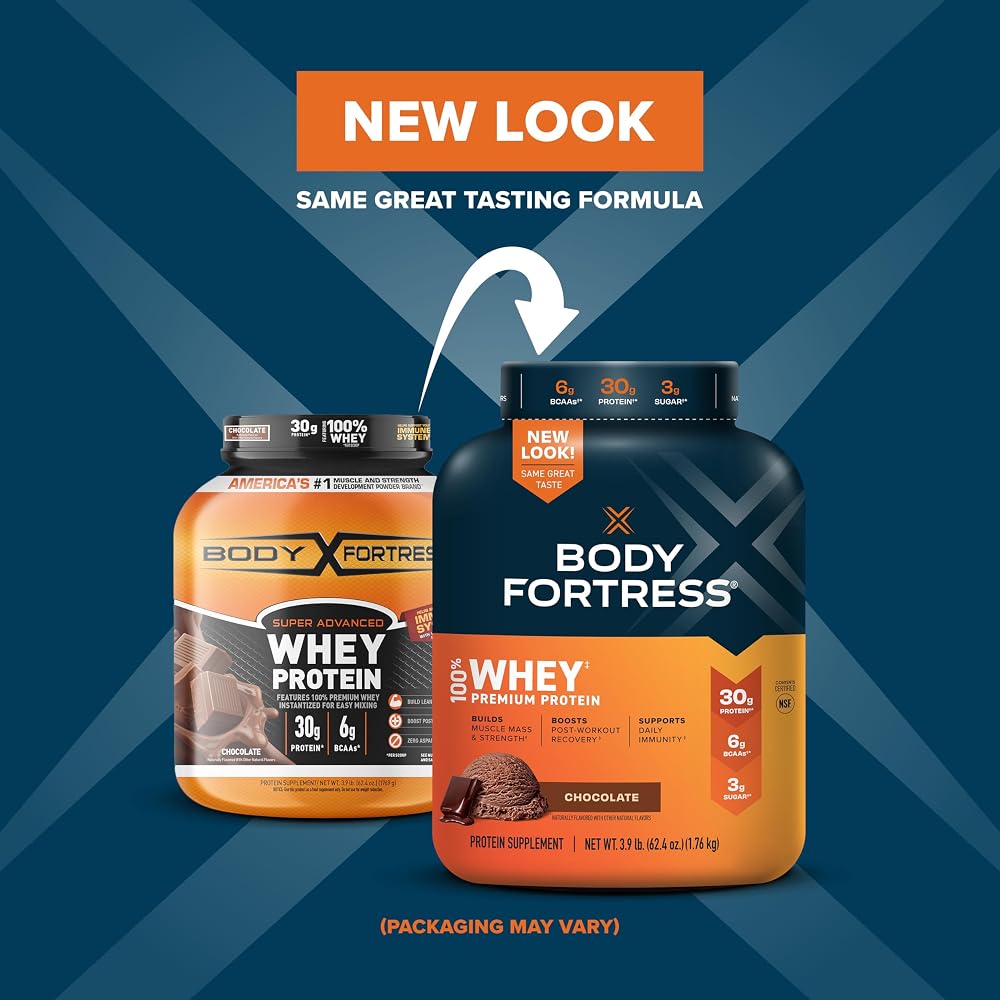 Body Fortress 100% Whey Protein Powder Vanilla & Chocolate - 2x 3.9 lb - image 6