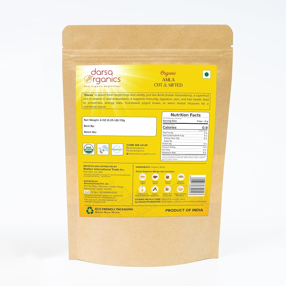 Darsa Organics Dara Organics Amla Powder and Amla Cut & Sifted Parent