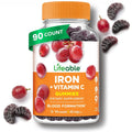 Lifeable Iron Gummies for Women and Men 20 mg - 90 Gummies