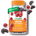 Lifeable Iron Gummies for Women and Men 20 mg - 90 Gummies