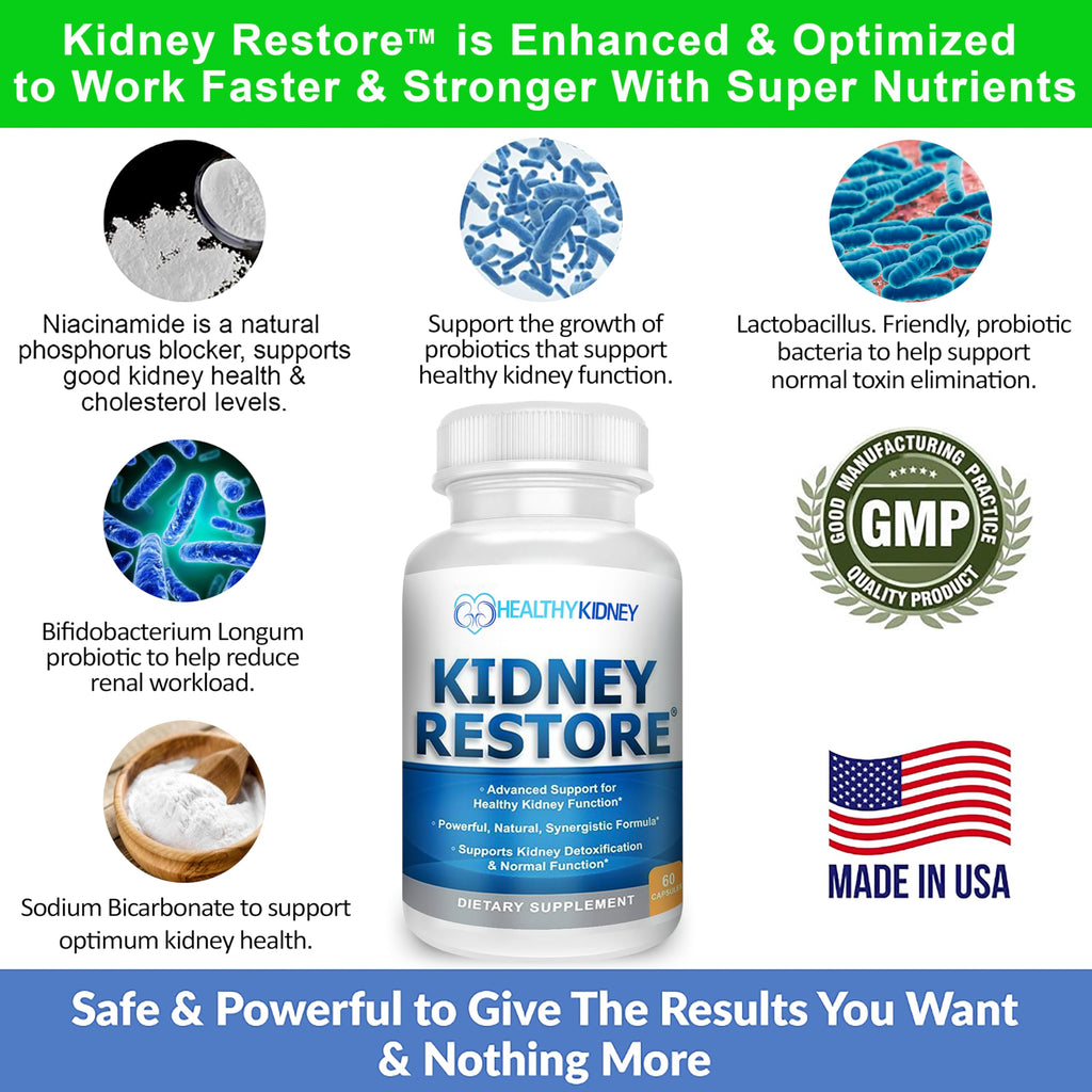 Kidney Restore Kidney Support Supplement - 60 Capsules - image 5