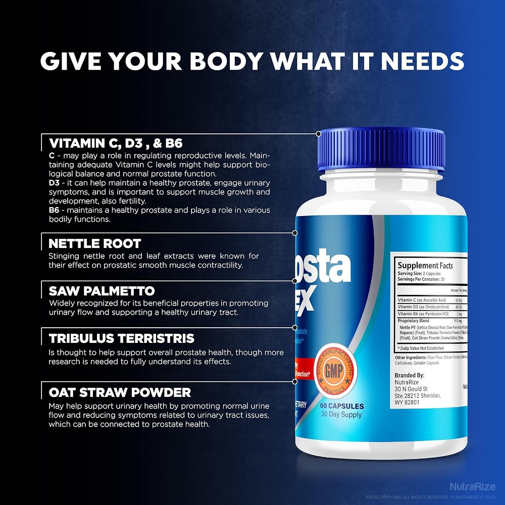 NutraRize Prosta Plex All Natural Supplement - 60 Capsules - image 5