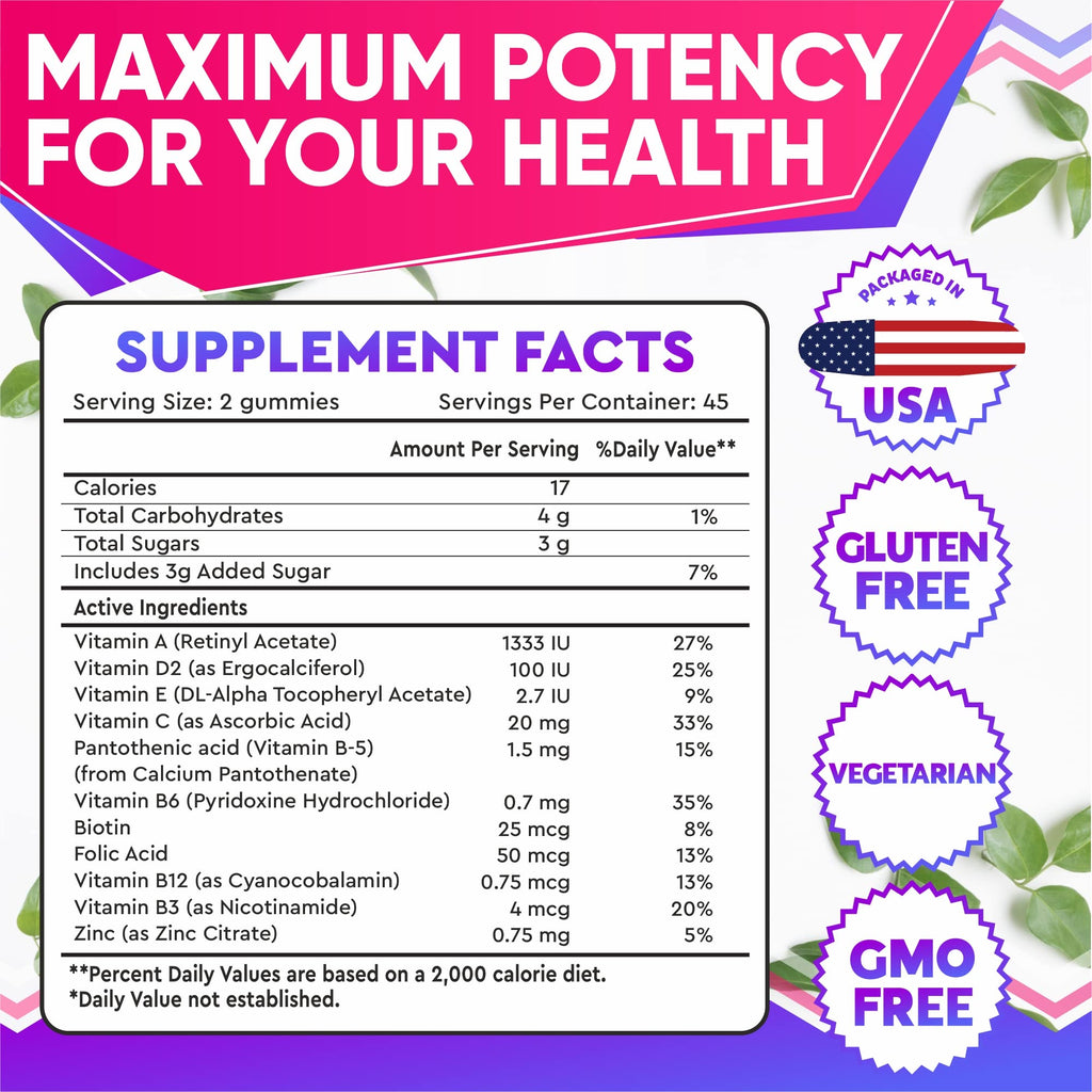NuttraFaza Vegetarian Multivitamin Gummies for Women - 90 Gummies - image 4