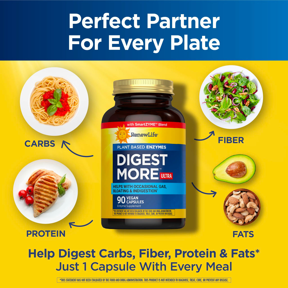 Renew Life DigestMore Ultra Plant-Based Enzymes - 90 Capsules - image 3