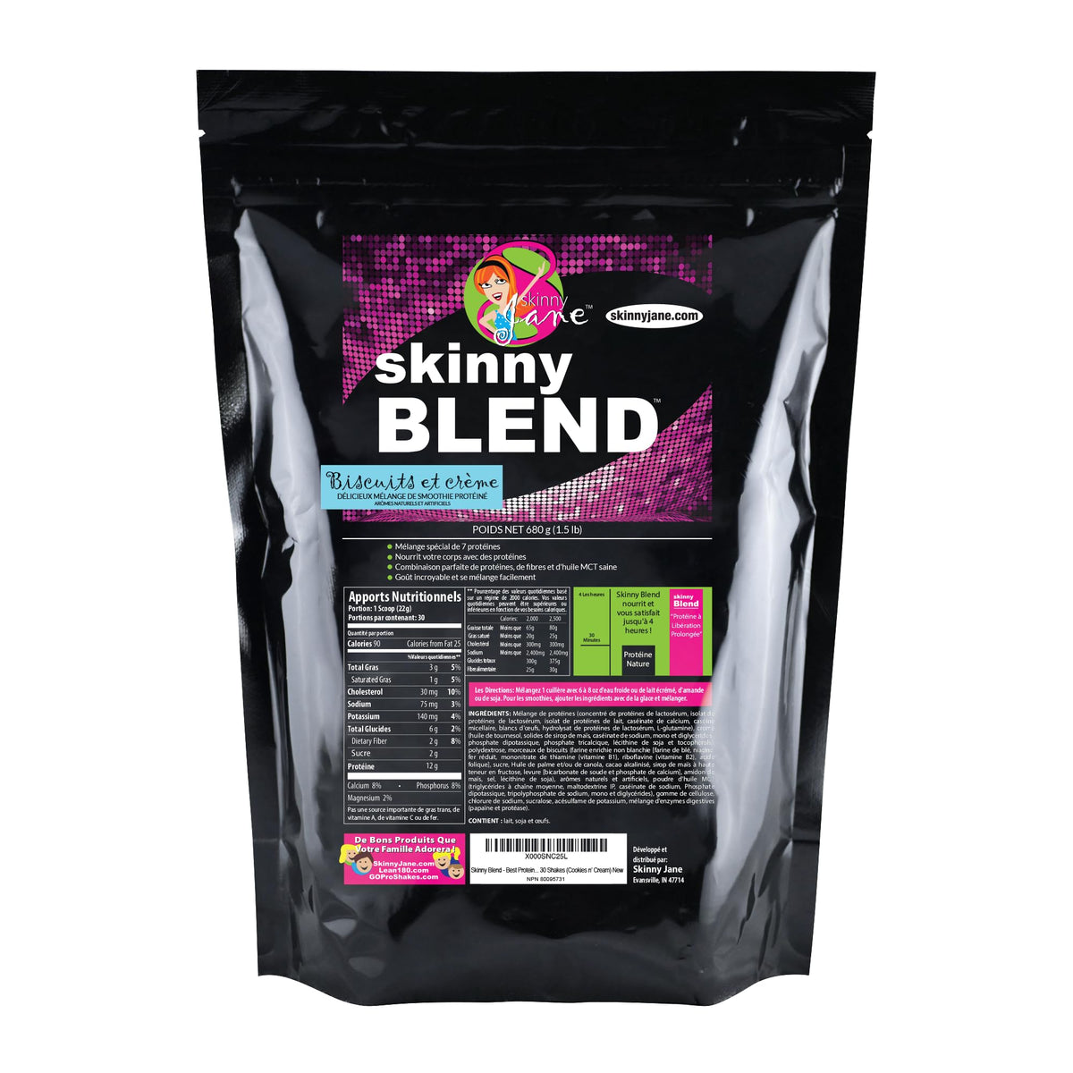 Skinny Blend - Best Tasting Protein Shake for Women, 30 Shakes per Bag