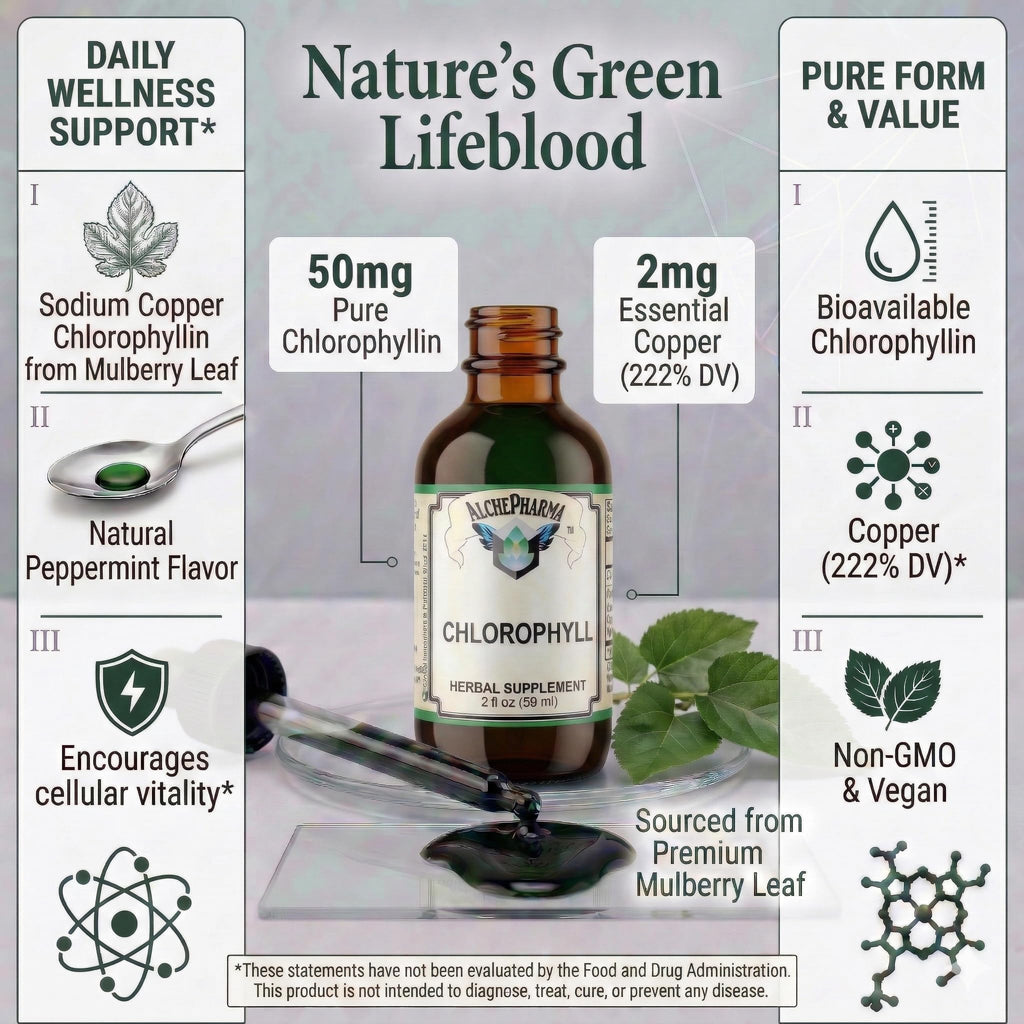 AlchePharma Chlorophyll from Mulberry Leaf as Sodium Copper