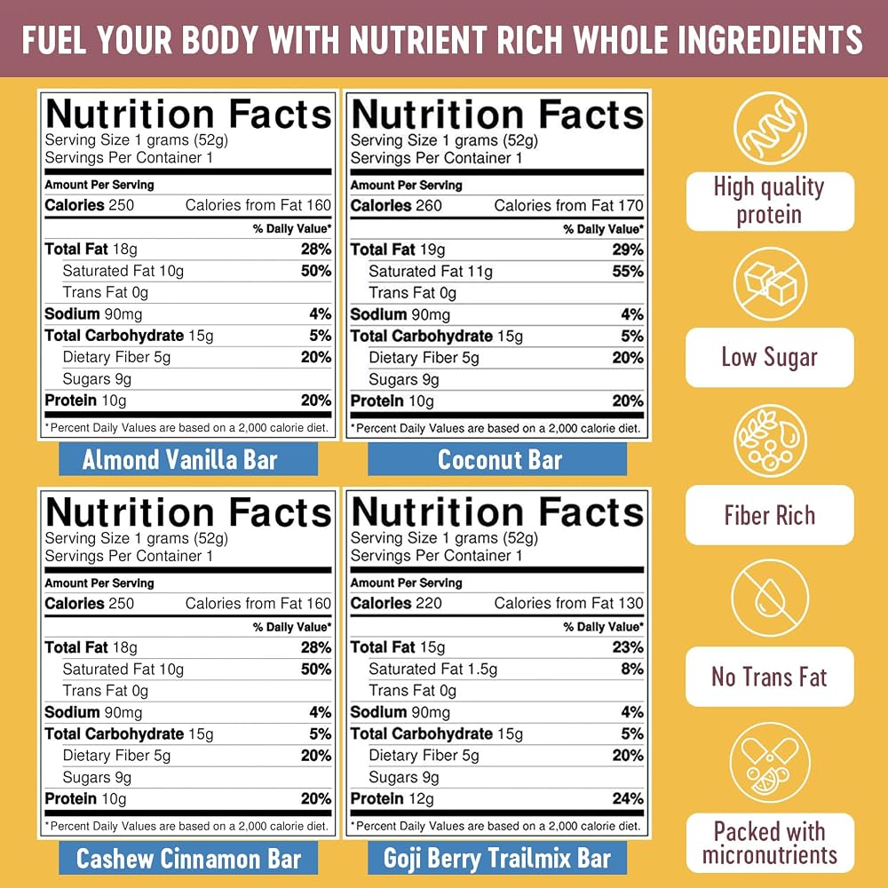 Mammoth Bar Organic Clean Protein Bars Variety Pack - 10-Pack - image 4