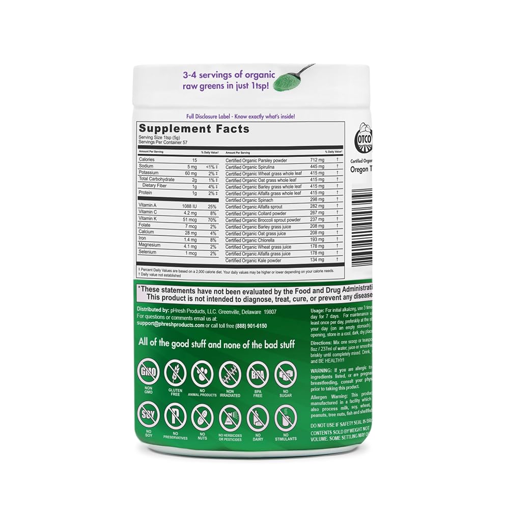 pHresh greens Raw Organic Alkalizing Superfood - image 4
