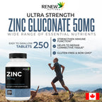 Renew Actives Zinc 50mg - 250 Tablets - image 5