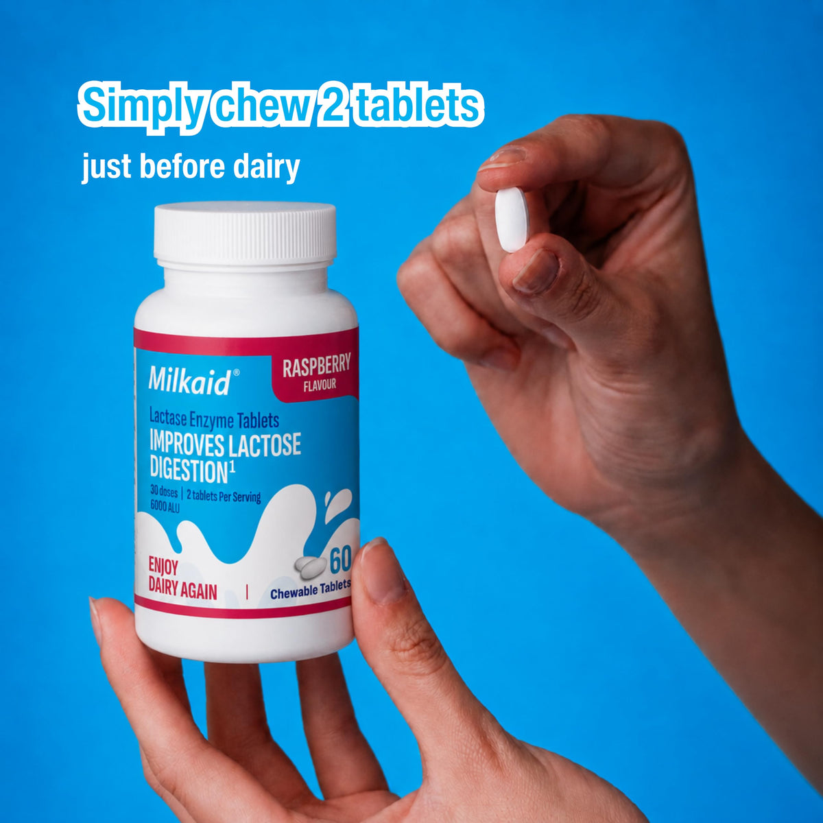 Milkaid Lactase Enzyme Chewable Tablets - 120 Tablets - image 5