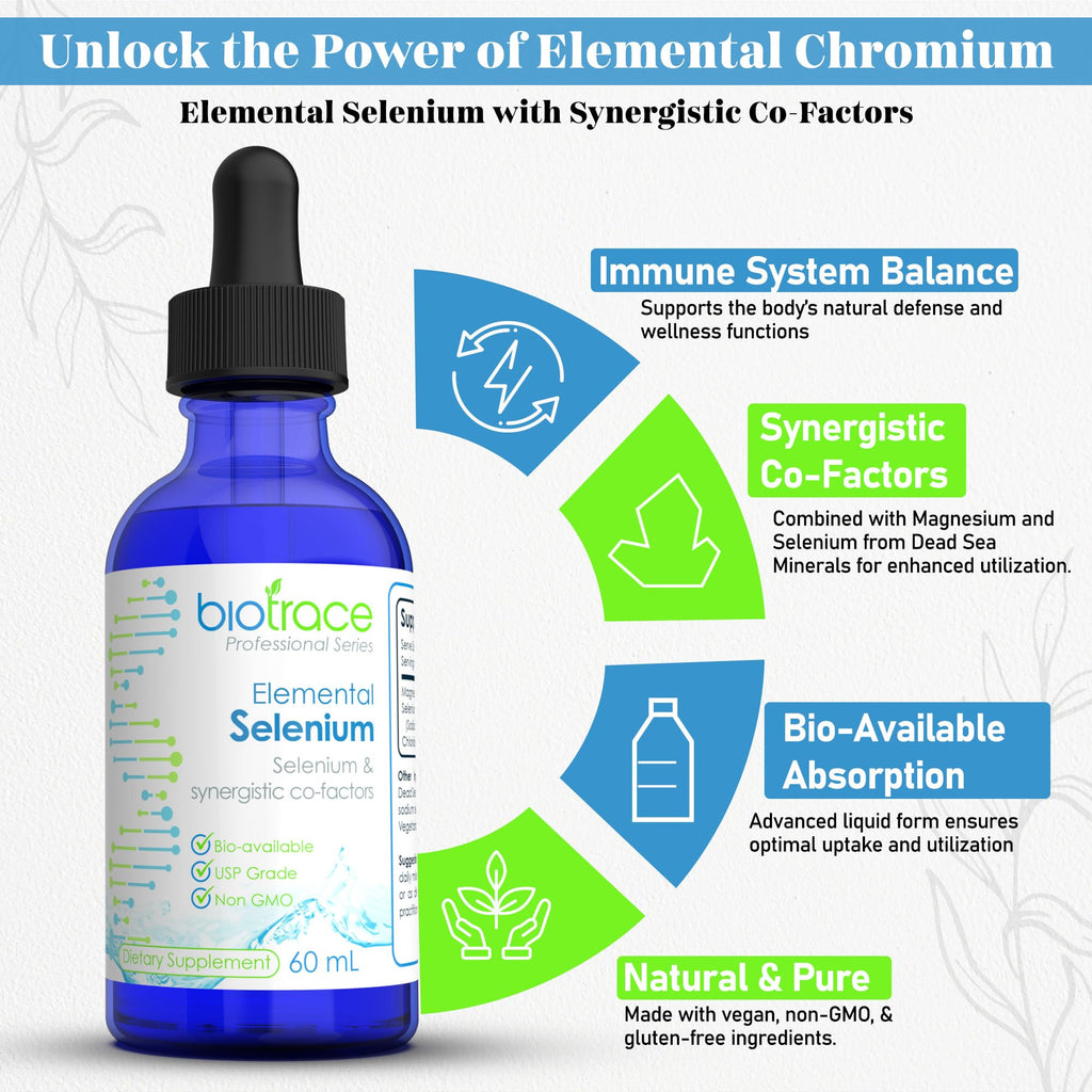 Biotrace Elemental Selenium 100mcg Liquid Drops - 60ml - image 2