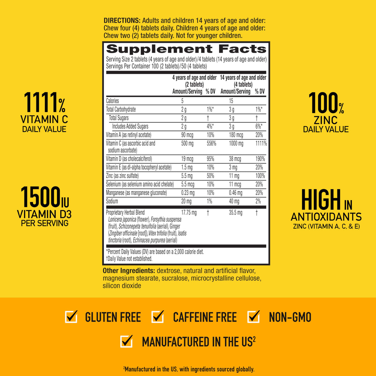 Airborne Vitamin C 1000mg Immune Support Chewable Tablets - 200 Count - image 4