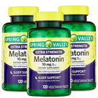 hjnebkp Spring Valley Melatonin 10mg with Lemon Balm for Sleep - 360 Tablets