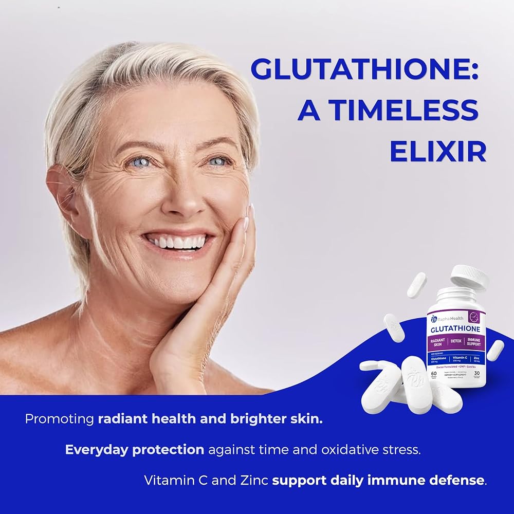 RAPHA HEALTH - Glutathione Enhanced with Vitamin C & Zinc