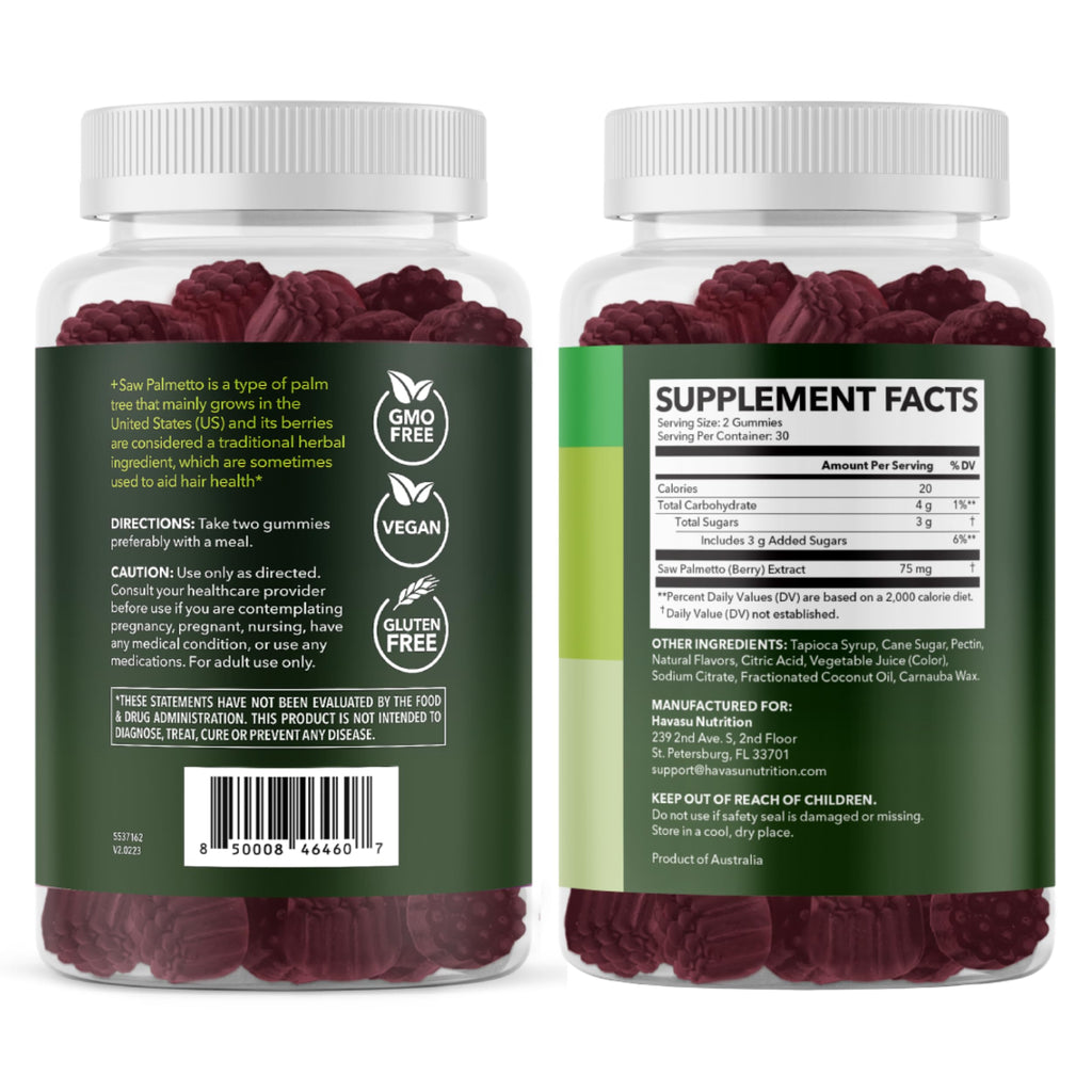 HAVASU NUTRITION Saw Palmetto for Men Gummies - DHT Blocker