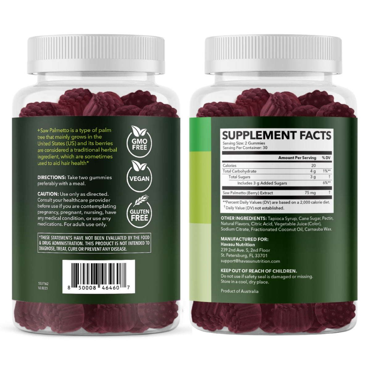 HAVASU NUTRITION Saw Palmetto for Men Gummies - DHT Blocker