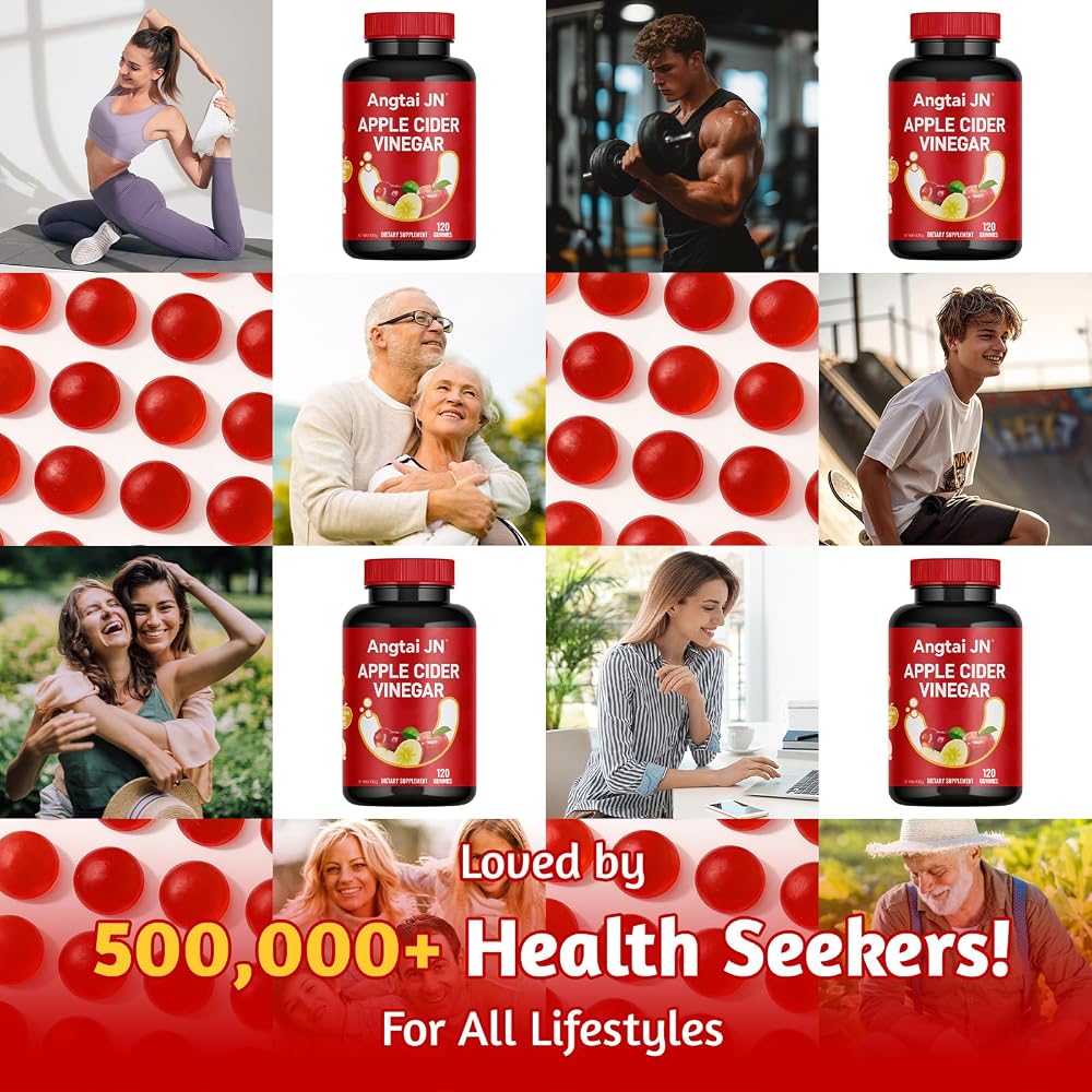 Angtai JN Apple Cider Vinegar Gummies 1000mg - 120 Count - image 4