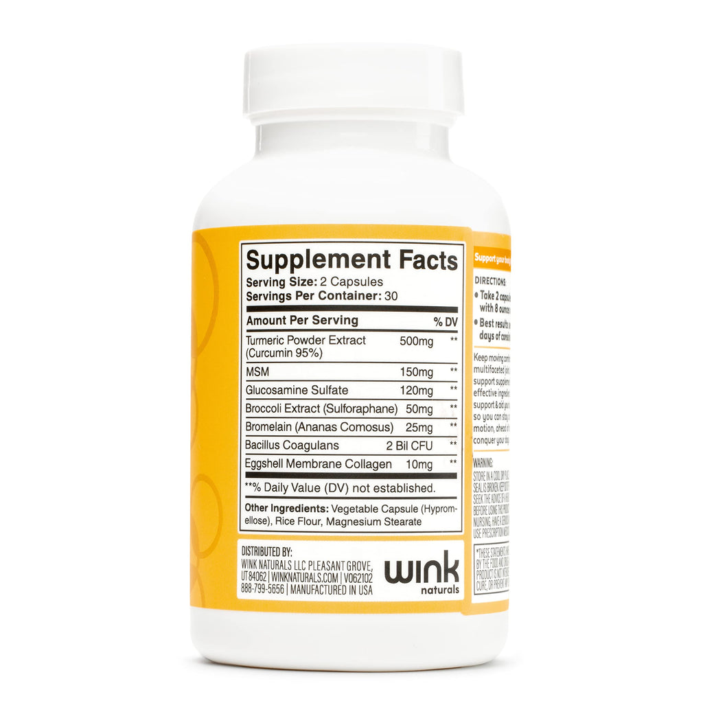 Wink Naturals Agility Joint & Body Care Supplement - 60 Capsules - image 3