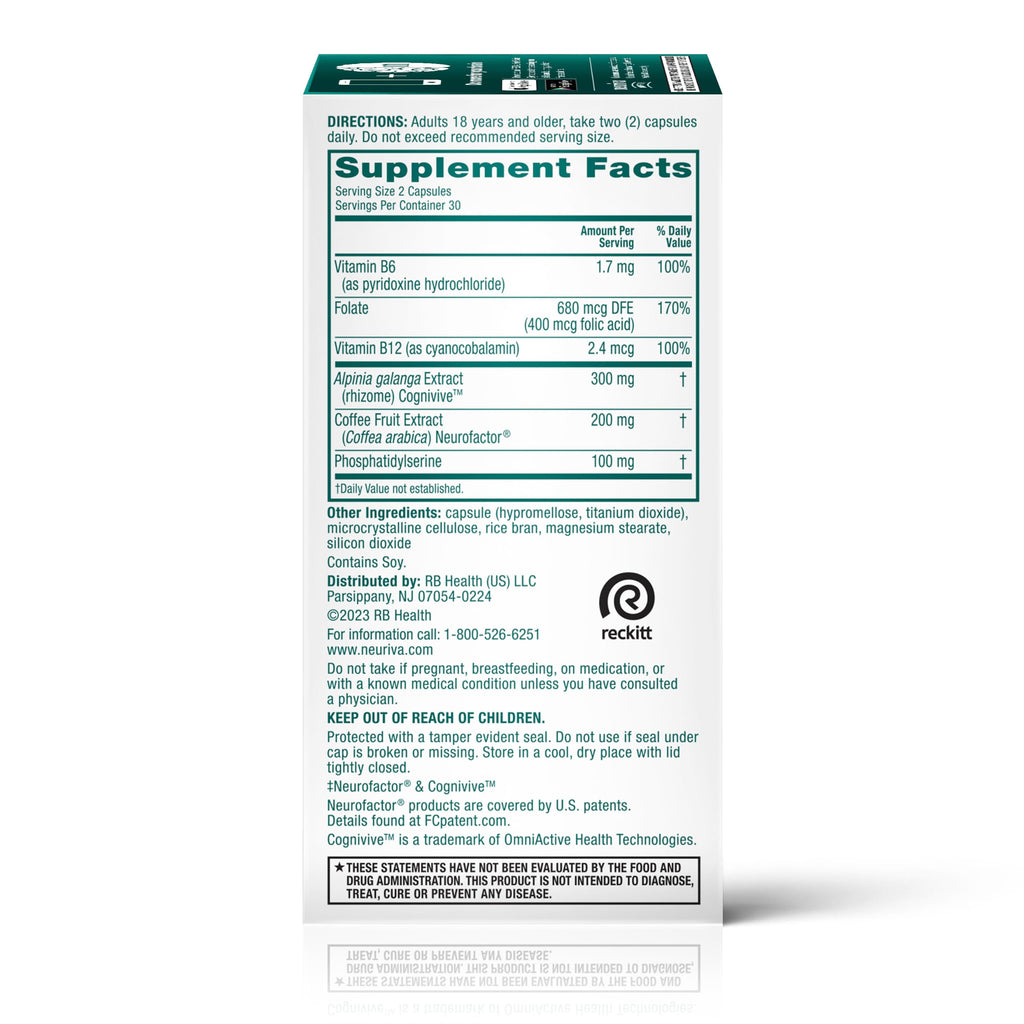 NEURIVA Ultra Brain Supplements for Memory and Focus