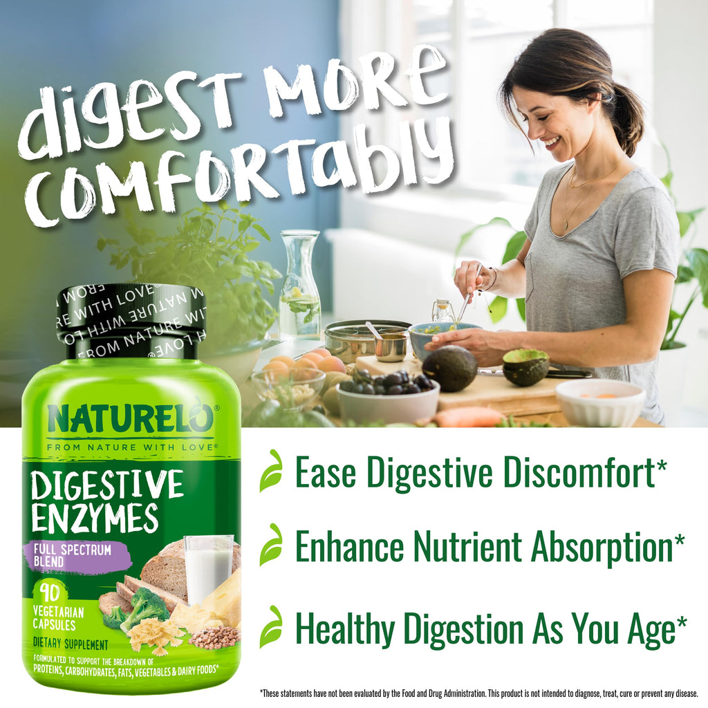 Naturelo Capsules digestive Enzymes support The Breakdown Of Carbs