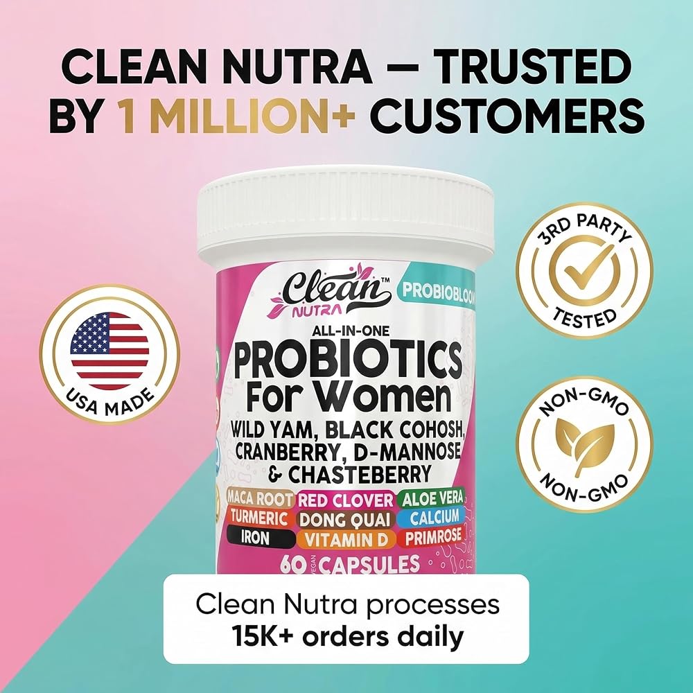 Clean Nutraceuticals Probiotics for Women with D Mannose - 60 Capsules - image 8