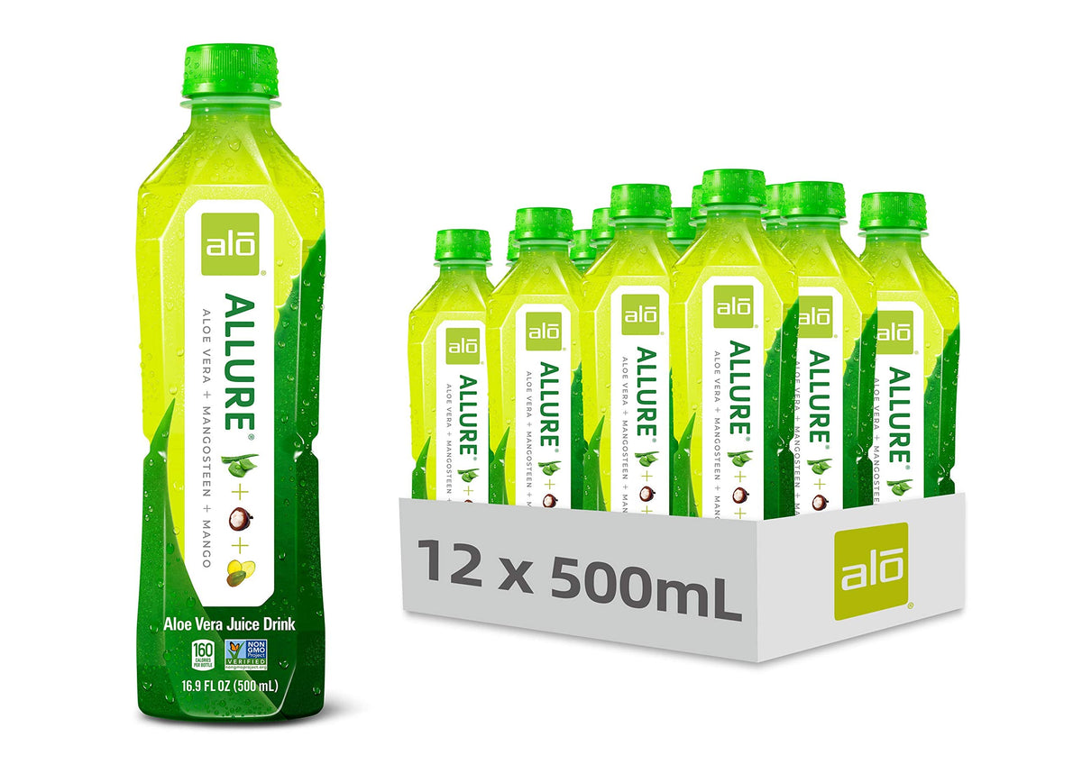 ALO ALLURE Aloe Vera Juice Drink with Mango - 12 x 500mL