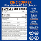 NEVISS Zinc Gummies with Copper + Probiotics