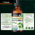 BIO KRAUTER Gotu Kola Tincture - Centella Asiatica - Promotes Focus