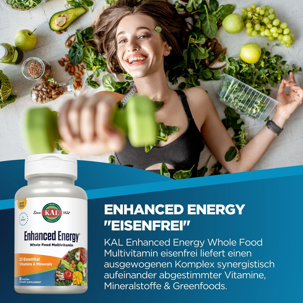 KAL Enhanced Energy Iron Free Multivitamin - 90 Tablets - image 2