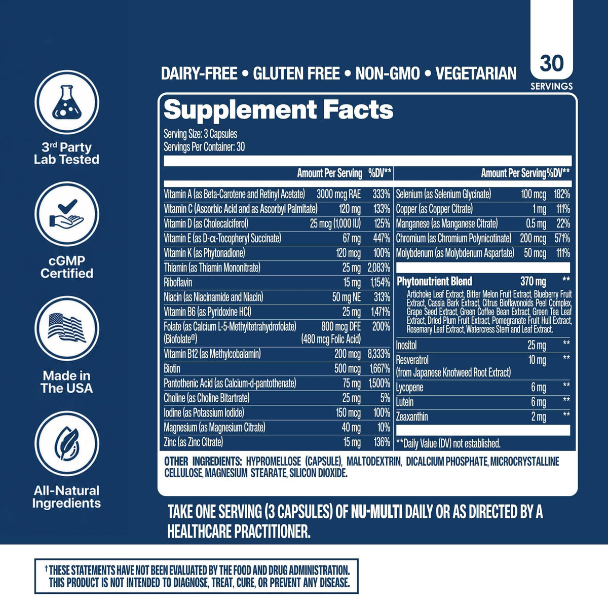 NuEthix Formulations Nu-Multi Micronutrient Support - 90 Capsules - image 4
