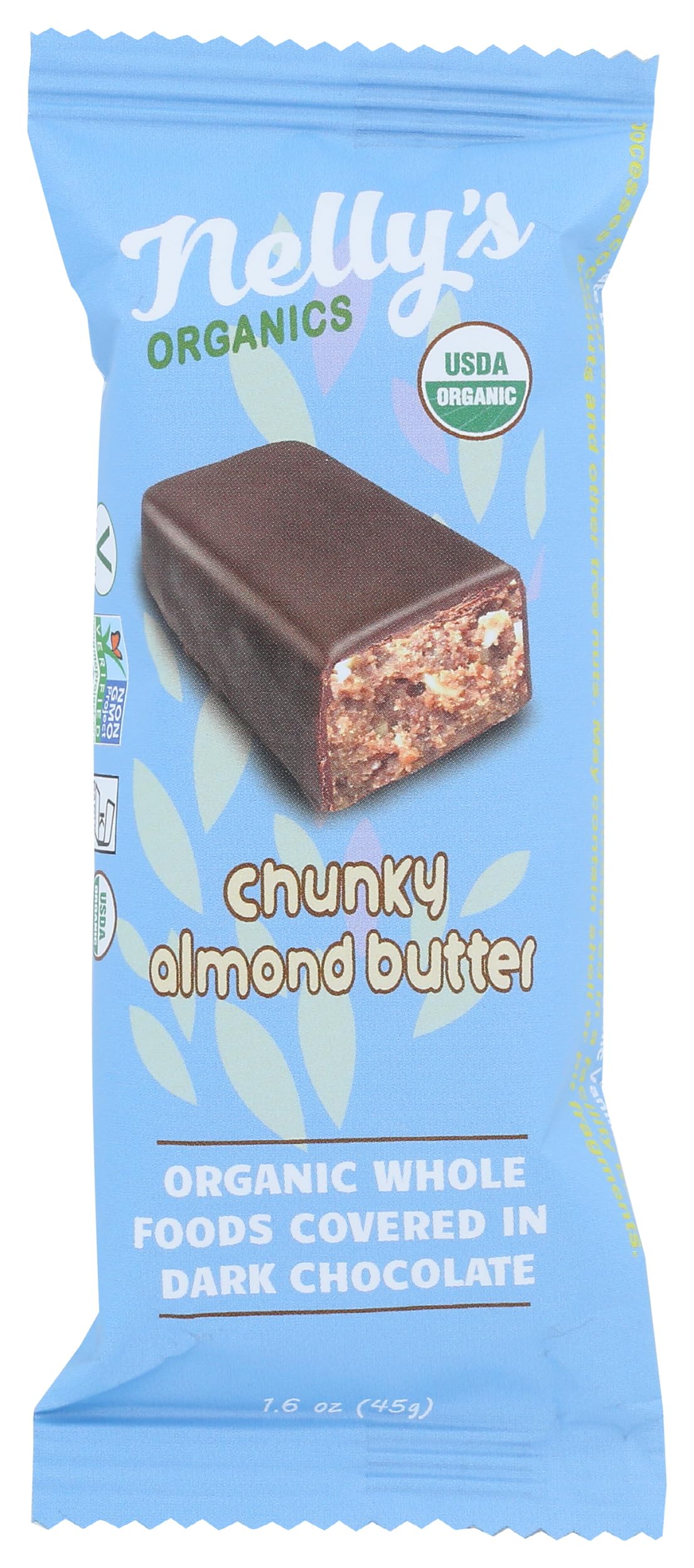 Nelly's Organics Chunky Almond Butter Dark Chocolate Bar - 1.6 oz
