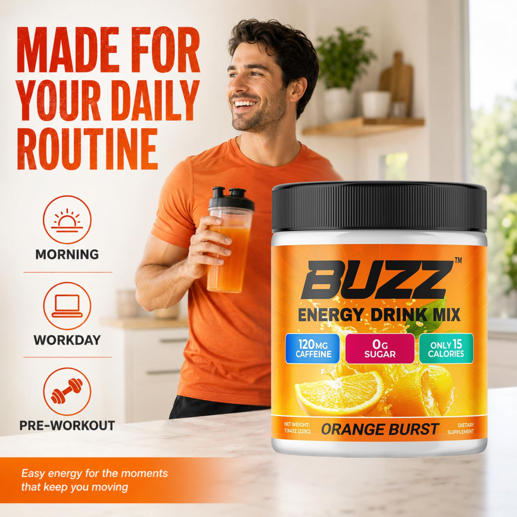 Morning Buzz Energy Drink Powder - Energy Boost Drink Mix