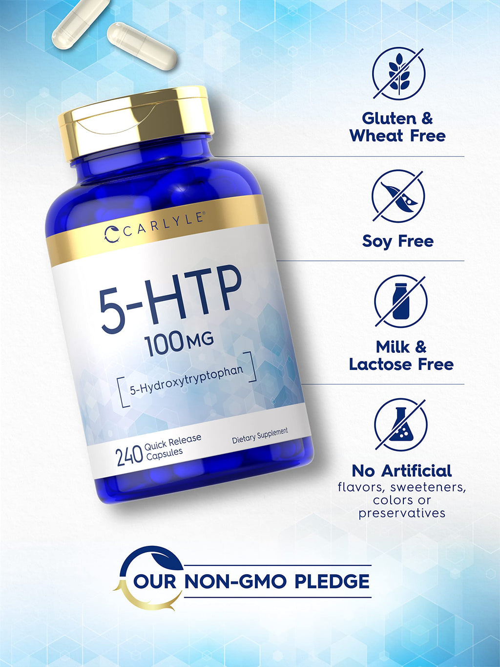 Carlyle 5-HTP 100mg - 240 Capsules - image 4