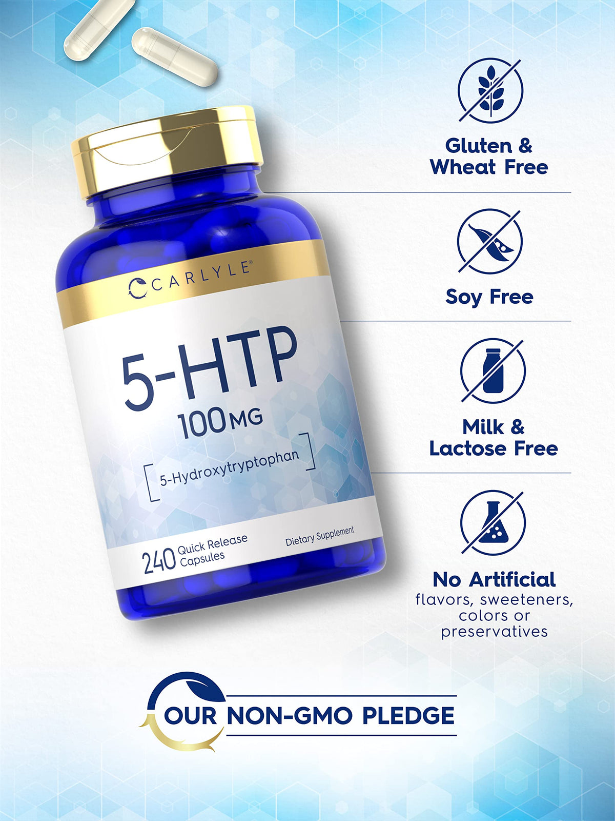 Carlyle 5-HTP 100mg - 240 Capsules - image 4