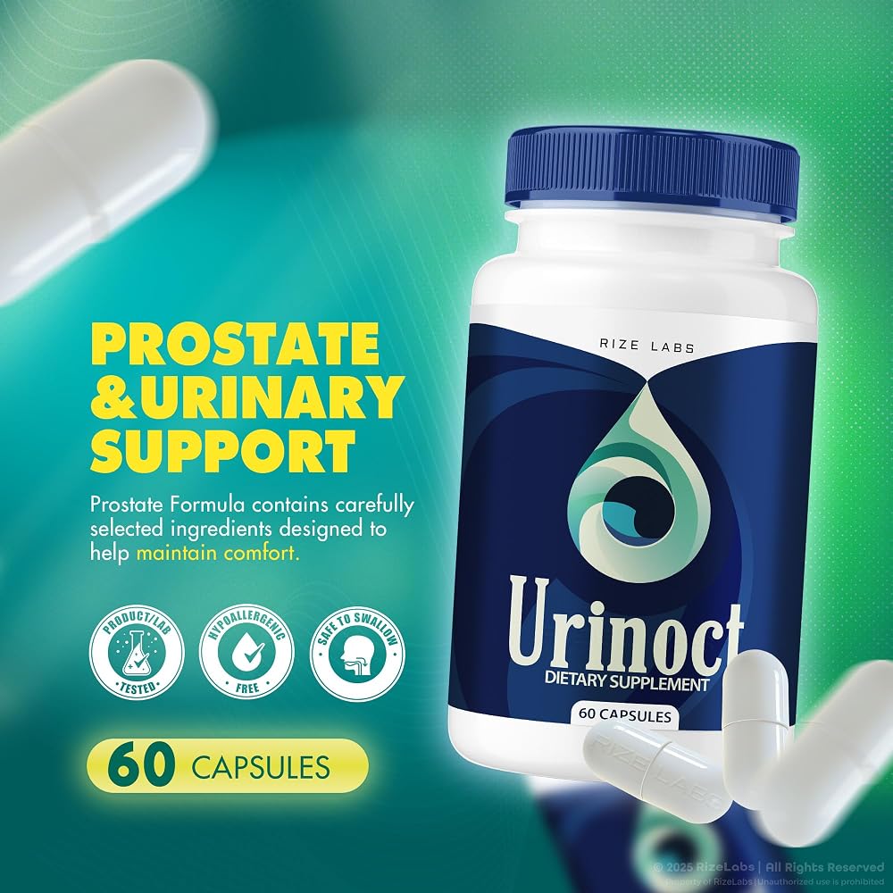 rize labs Urinoct Prostate Supplement Herbal Blend - 180 Capsules - image 3