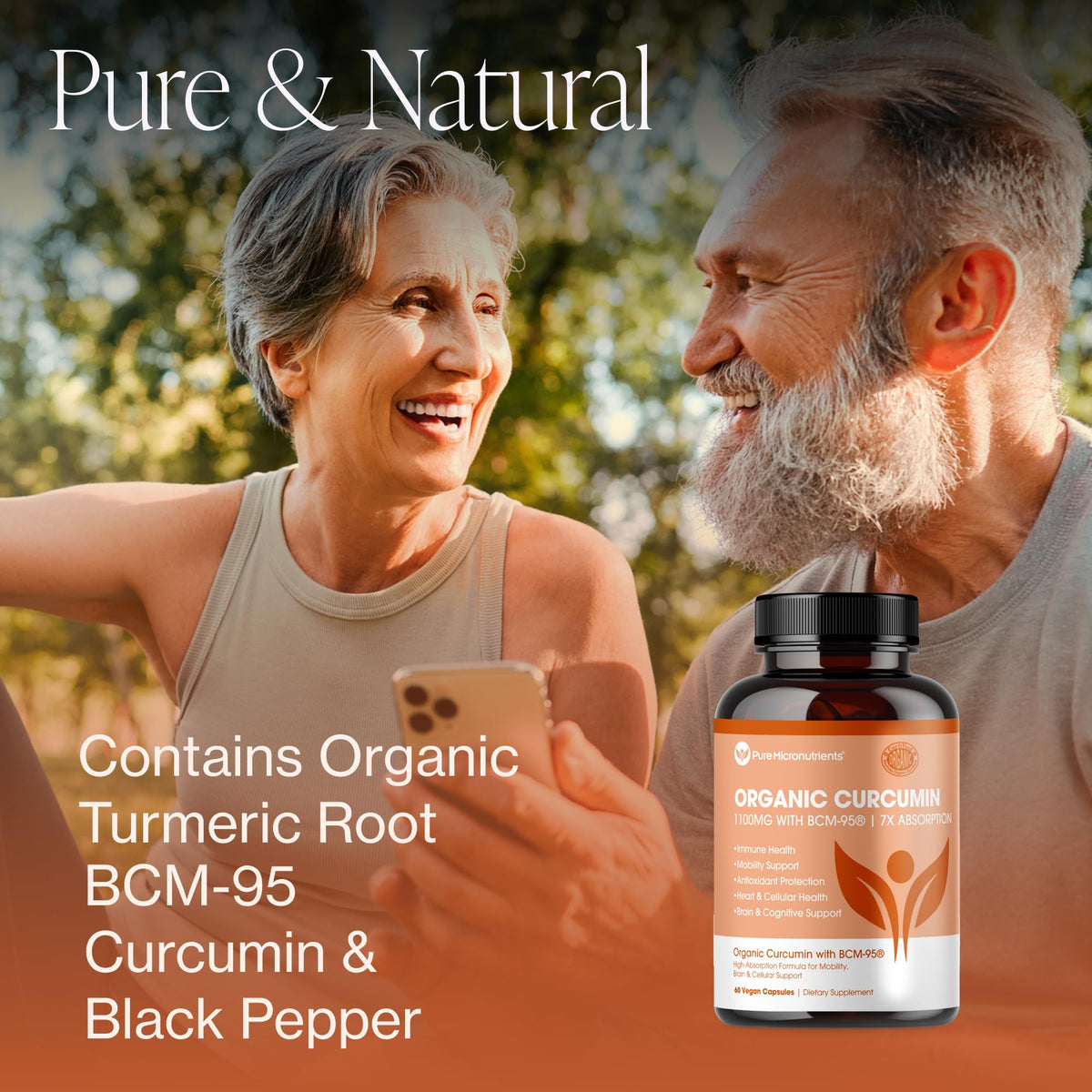 Pure Micronutrients Organic Turmeric Curcumin 1000mg - 60 Vegan Capsules - image 3