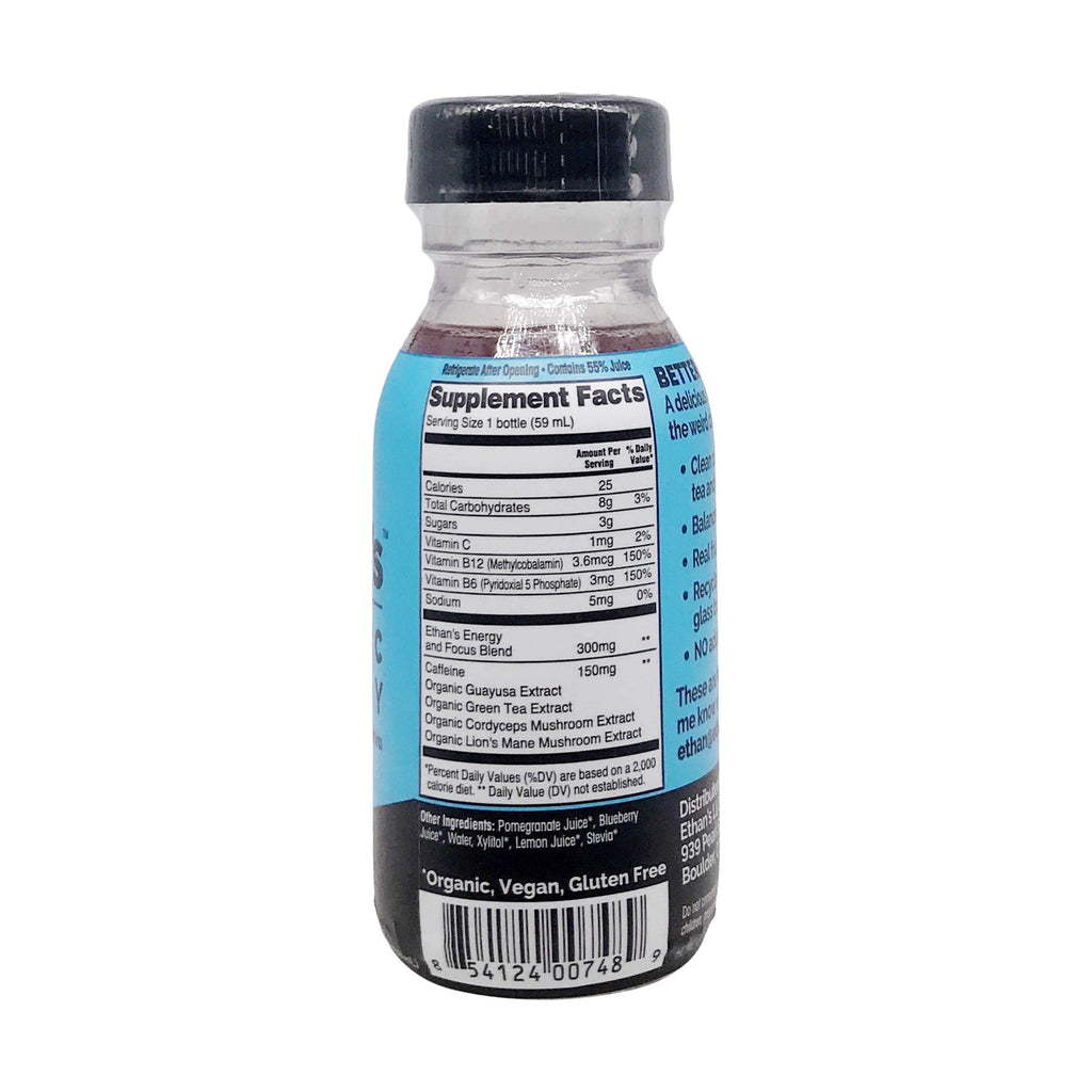 Ethan's Shot Clean Energy Pomegranate Blueberry - 2 Fl Oz - image 3