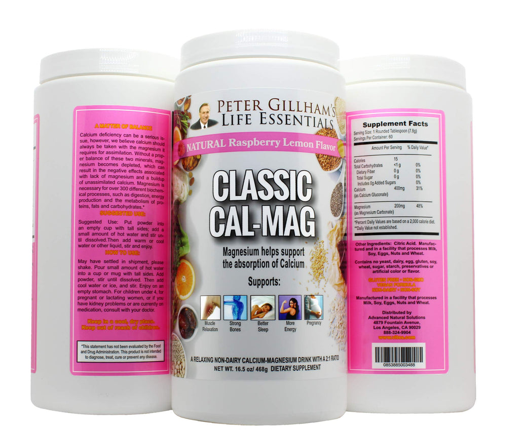 Peter's Choice Cal-Mag Powder Raspberry Lemon for Sleep - 60 Servings