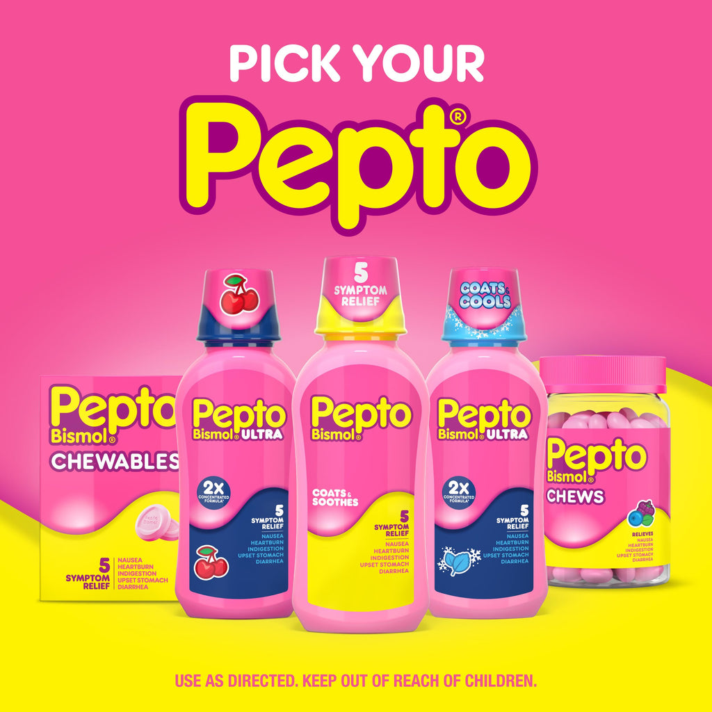 Pepto Bismol Chewable Tablets Upset Stomach Relief - 90 Tablets - image 11