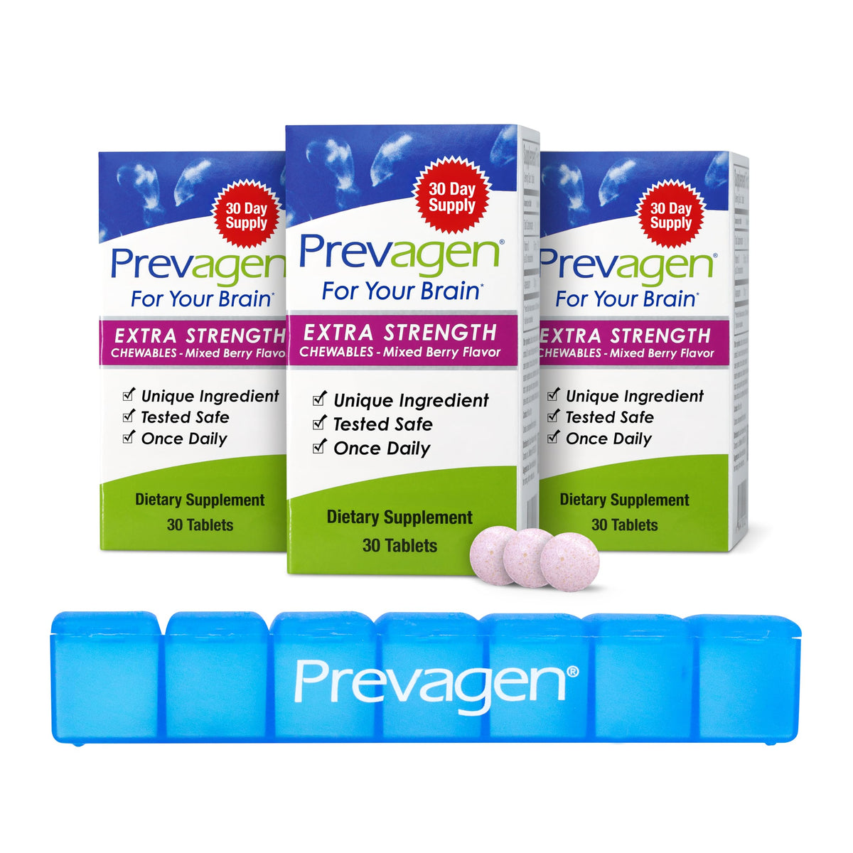 Prevagen Extra Strength Mixed Berry Brain Chewables - 90 Count