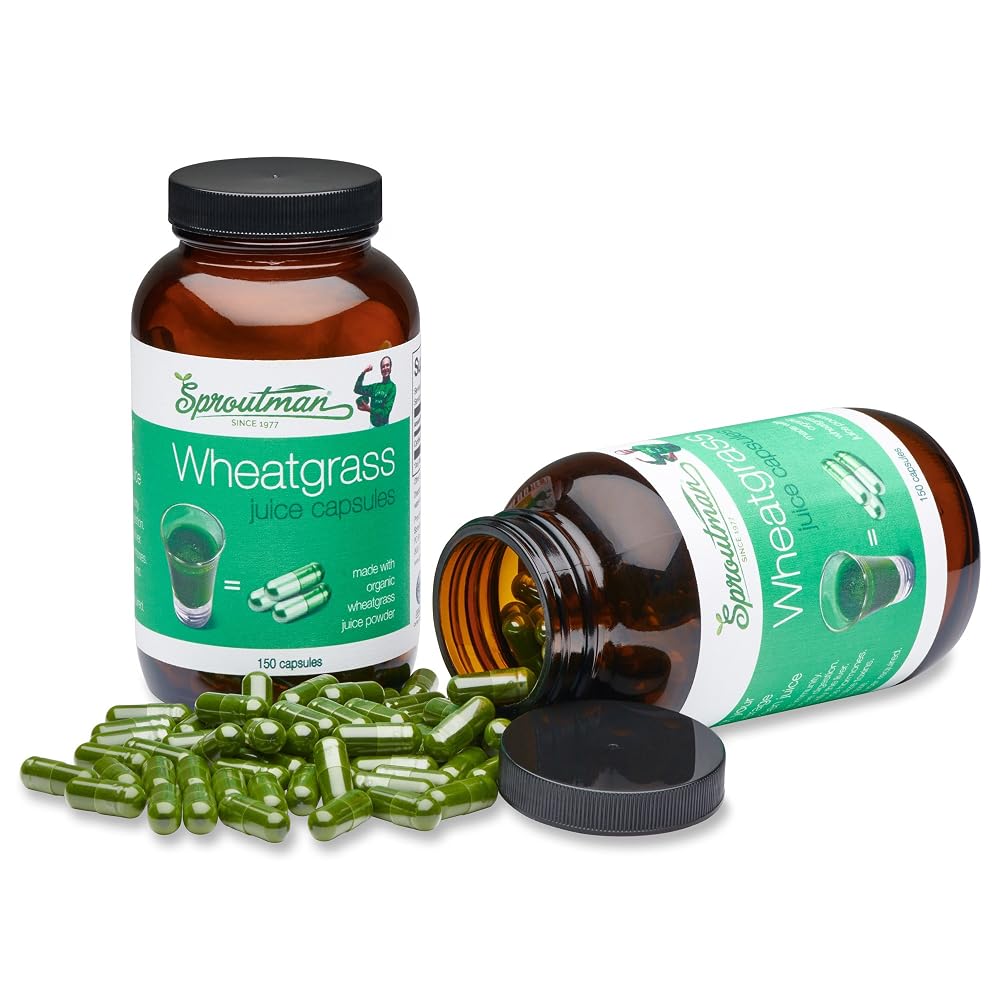 Sproutman Organic Wheatgrass Juice Powder - 150 Vegetarian Capsules - image 6